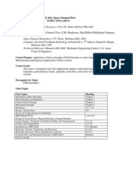 Open Channel Hydraulics Topic Syllabus