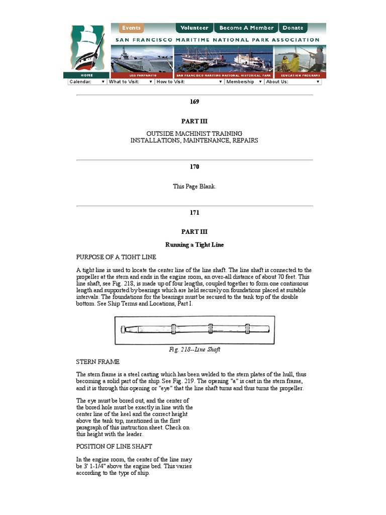 SHIPYARD OUTSIDE MACHINIST Part 3 Installation, Maintenance