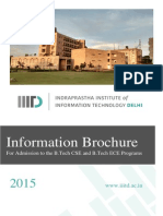 IIIT Delhi Admission Brochure 2015