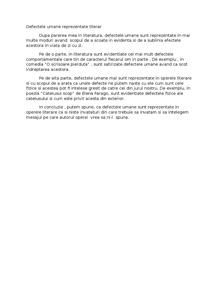 Defectele Umane | PDF