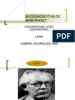 La Teoria Cognoscitiva de Jean Piaget