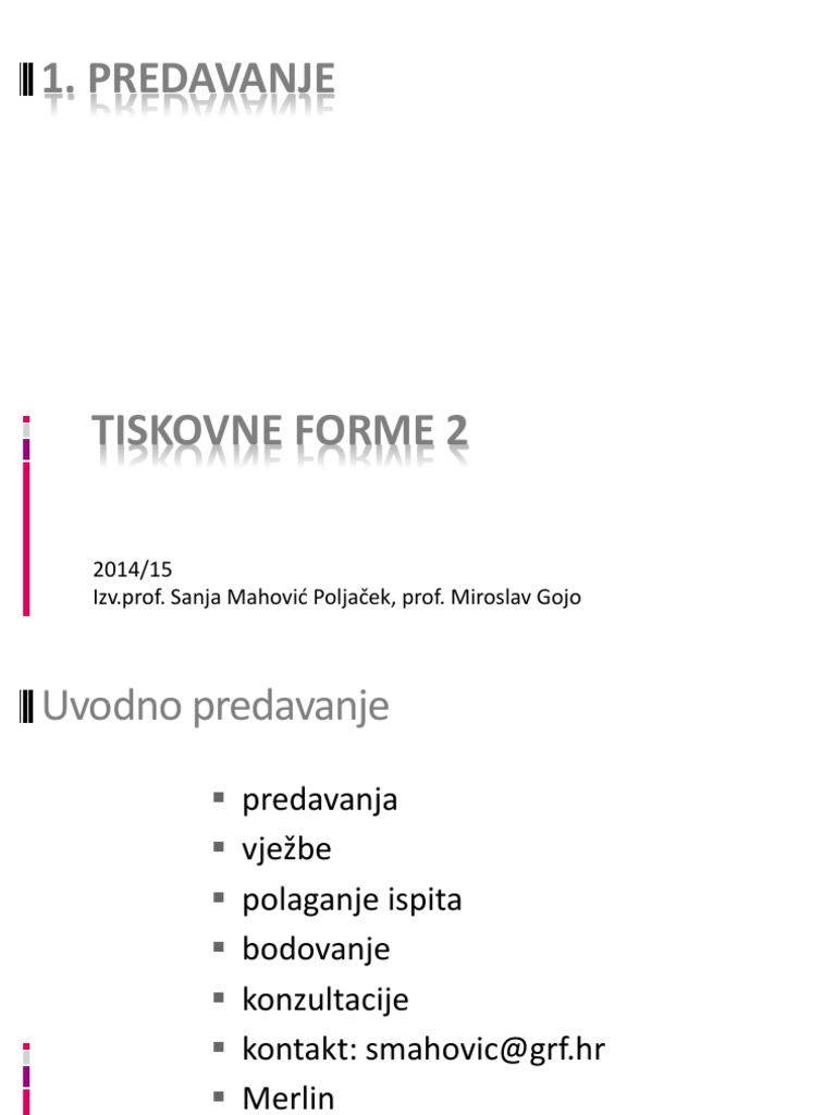 Predavanje 1 | PDF
