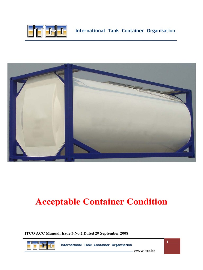 ITCO Acceptable Container Condition Guide | PDF | Leak | Corrosion