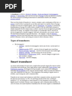 A Transducer is a Device, Electrical, Electronic,