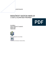 Budućnost Razvoja Naselja U Svetlu Klimatskih Promena