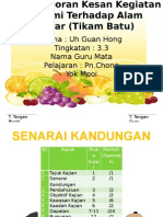 Kajian Laporan Kesan Kegiatan Ekonomi Terhadap Alam Sekitar