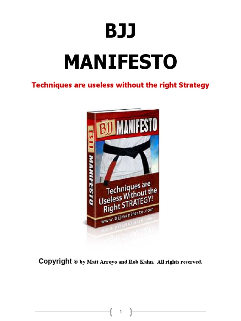 B JJ Manifesto | PDF | Brazilian Jiu Jitsu | Combat