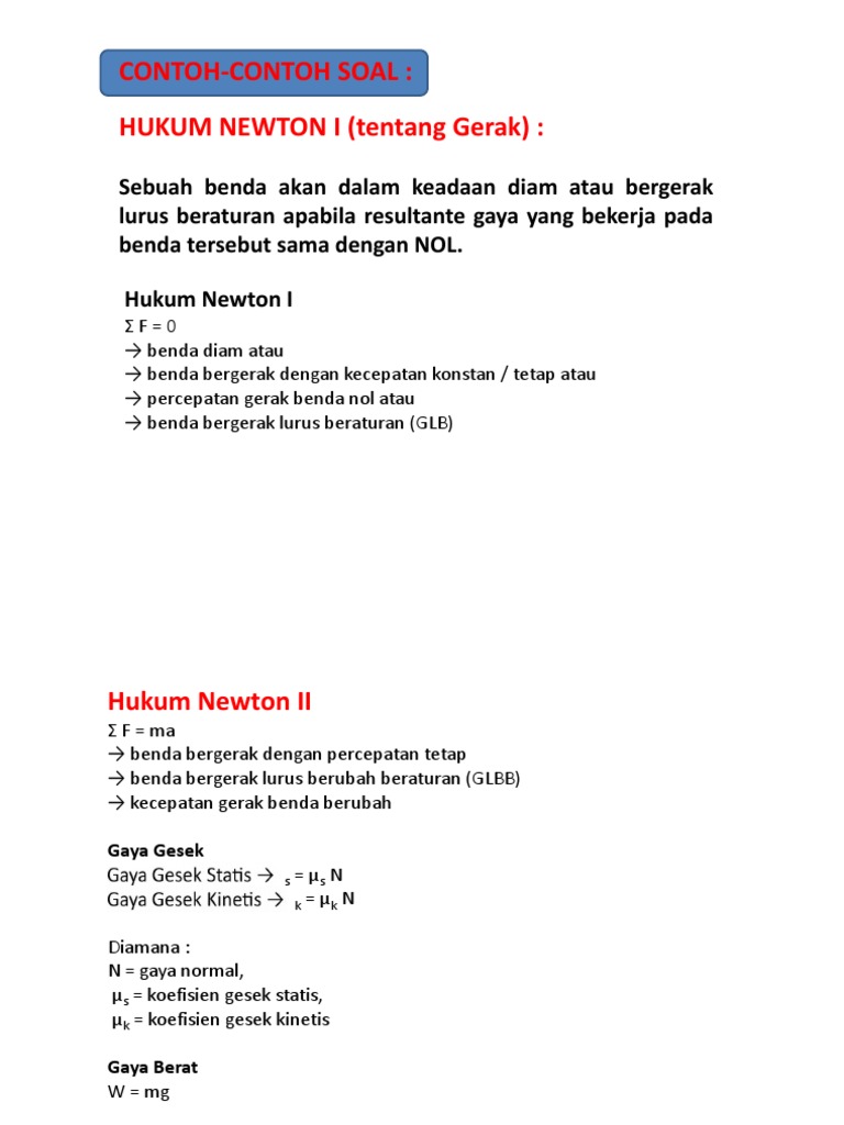 24++ Contoh Soal Gaya Gesek - Kumpulan Contoh Soal