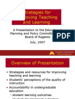 Strategies for Improving Teaching and Learning