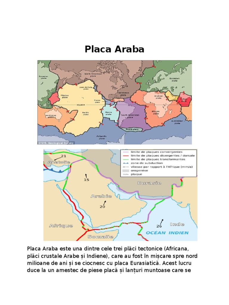 Placi Tectonice Info Despre Placa Araba