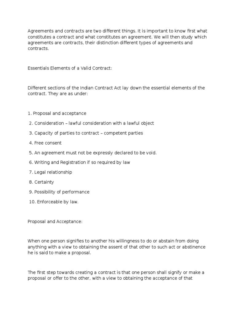 Essential Elements of Valid Contract | PDF | Arbitration | Common Law