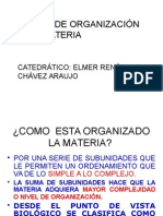 Niveles de Organización de La Materia