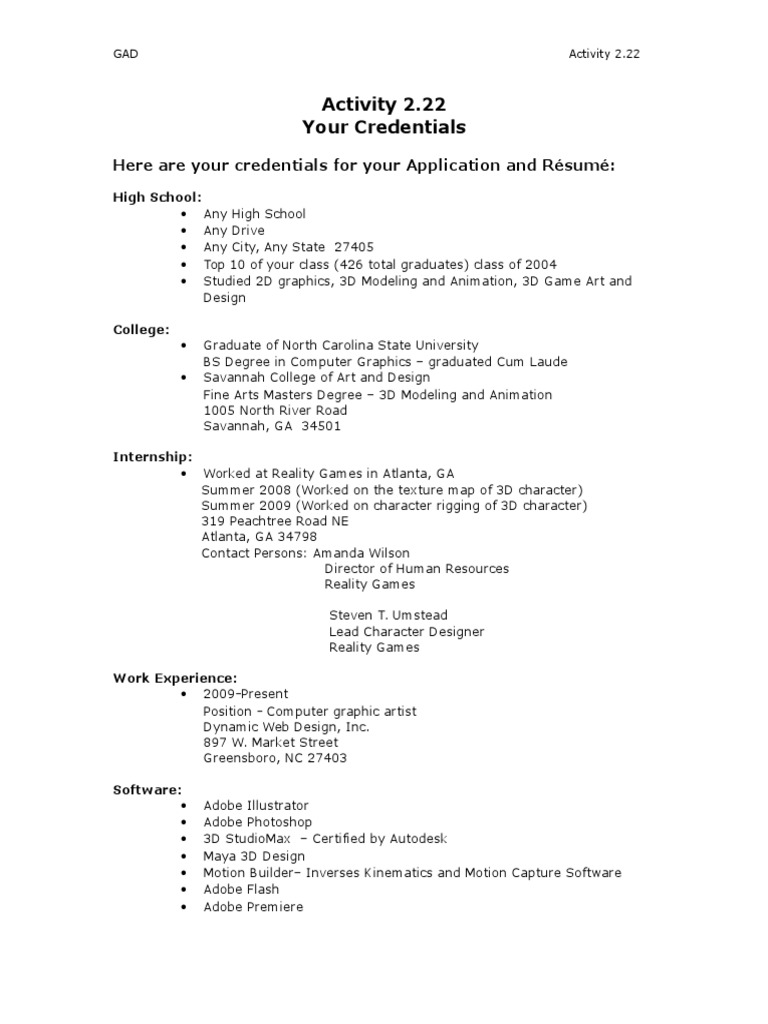 2 22 Your Credentials | PDF