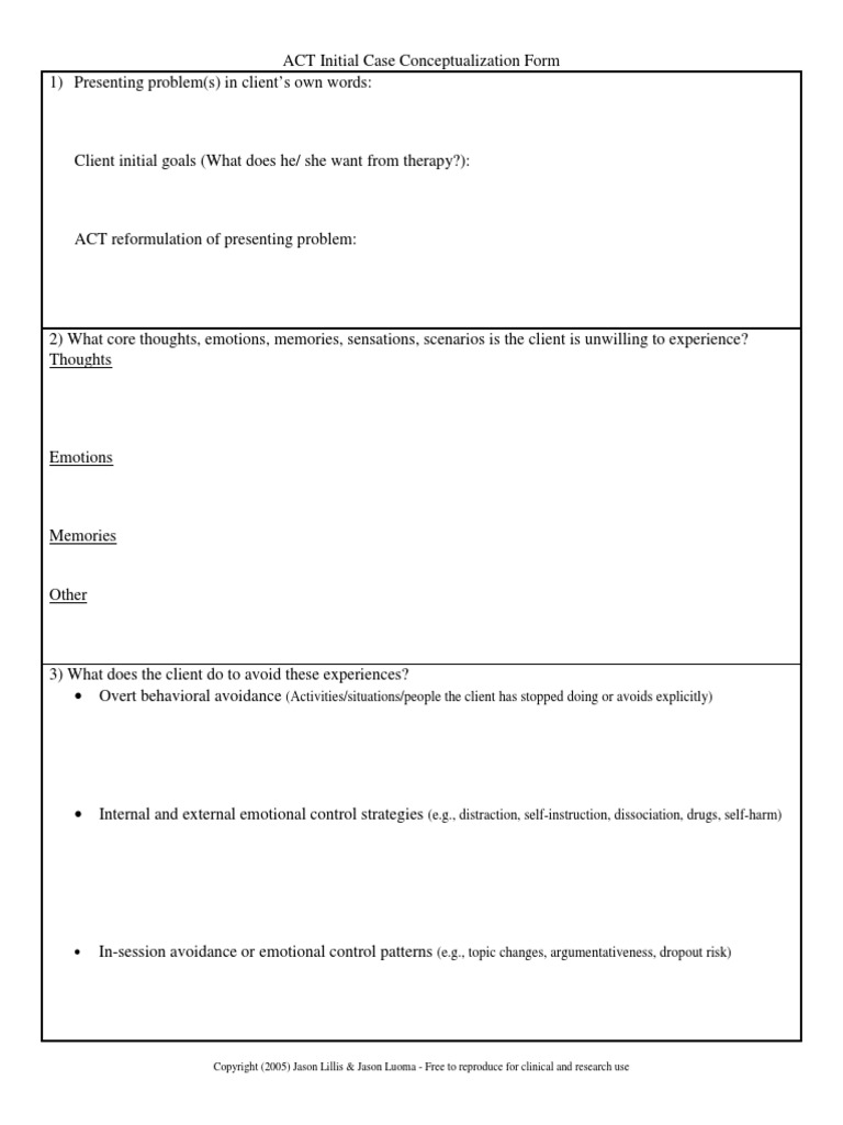 Formulación Inicial en ACT | PDF
