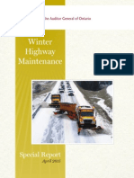 Winter Highway Maintenance Report