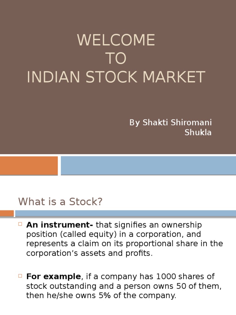 INDIAN STOCK MARKET TRADING BASICS PDF visual data 4