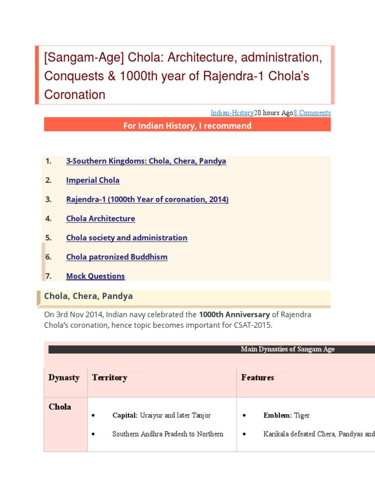 Chola Chera and Pandya Arcitechture PDF Tamil Nadu South Asia