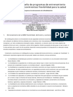 Criterios para El Diseño de Programas de Entrenamiento de La Amplitud de Movimientos - Flexibilidad para La Salud