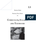 Curriculum, Syllabus and Textbooks