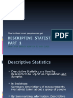 Descriptive Statistics Part 1: Unit 4