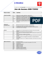 Denominación de bornes DIN 72552