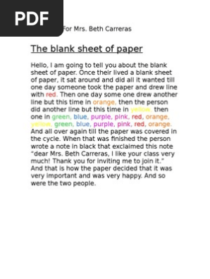 Blank Sheet of Paper