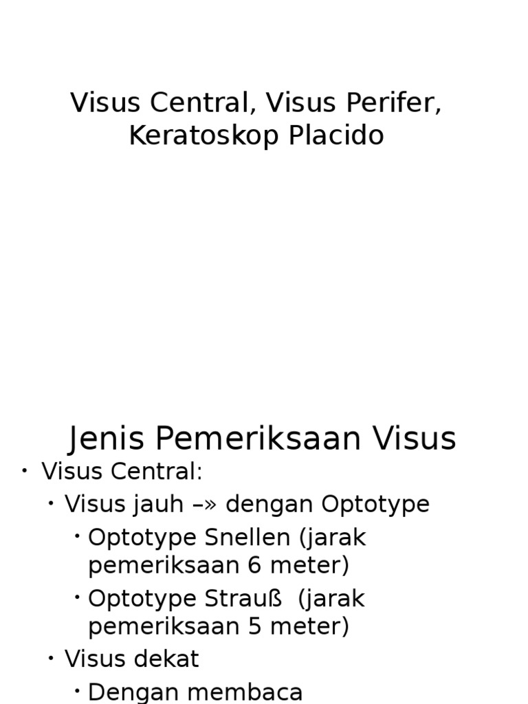 Pemeriksaan Visus dan Keratoskopi | PDF | Sains & Matematika