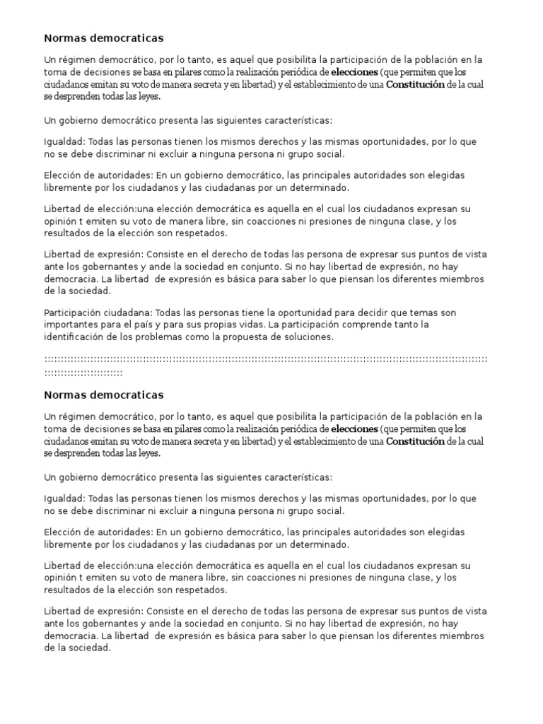 Normas de la Democracia y Participación | PDF | Votación | Democracia