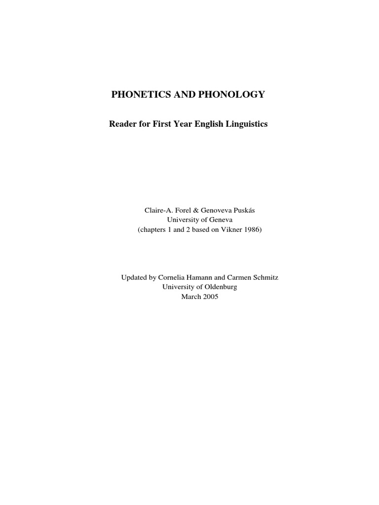 Phonetics and Phonology Overview | PDF | Syllable | Vowel