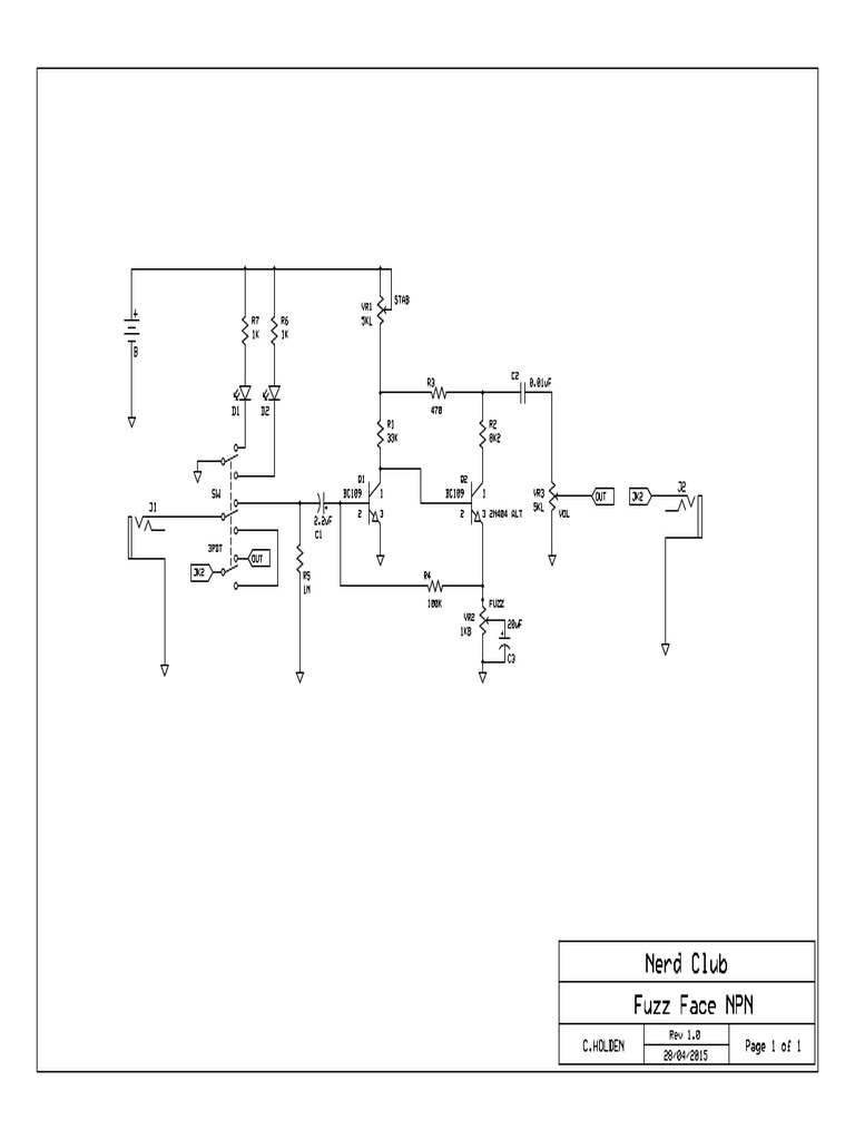 Fuzz Face schematic