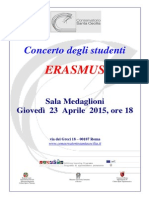 Locandina Concerto Degli Studenti Erasmus 23-04-2015
