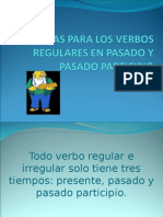 Reglas Para Los Verbos Regulares en Pasado y