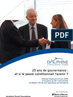 Master 122 Paris Dauphine: Colloque Gouvernance 25 Ans Du Master