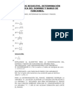 Ejercicios Resueltos Dominio y Rango de Funciones