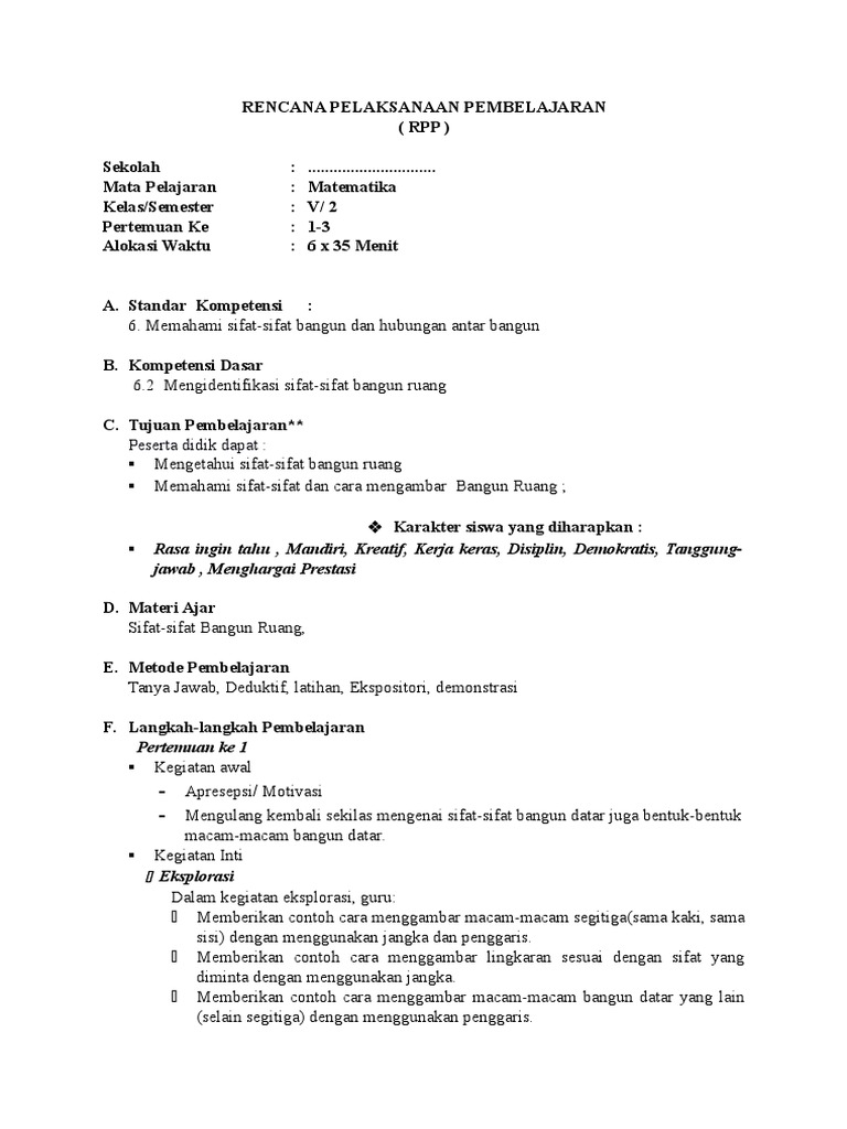 Materi Bangun Ruang Kelas 5 Sd Ilmusosial Id