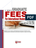 International Student Fees Second Semester 2012