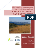 Estudos técnicos para subsidiar a proposta de criação do PARQUE ESTADUAL SÃO BARTOLOMEU