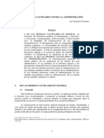 Las Medidas Cautelares Contra La Administracion, En Tratado de Derecho Procesal Adminsitrativo, Director Juan Carlos Cassagne,