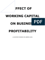 Effect of Working Capital on Business Profitability