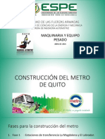 Construcción Metro de Quito.