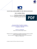 CANTAMUTTO Francisco - Economía Política de La Política Económica. Coaliciones de Gobierno y Patrón de Acumulación 1998-2008