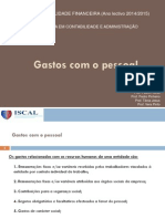 ISCAL Gastos Pessoal