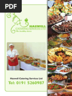 Haswell Catering Services Buffet Menu