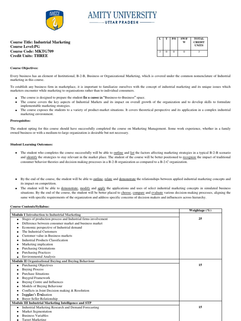 Industrial Marketing PDF PDF Marketing Market (Economics)