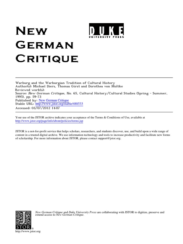 Warburg and The Warburgian... Michael Diers PDF Art History