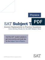 Subject Tests Answer Explanations Physics