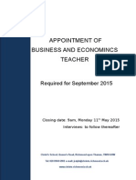 Teacher of Business and Economics