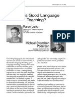 Lund & Svedsen (2001) What Is Good Language Teaching