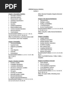 Business Statistics Key Formulas