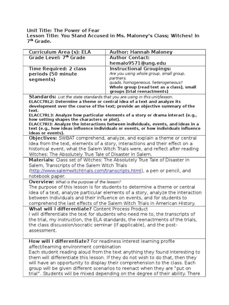 ela lesson plan 2 Reading Comprehension Pedagogy
